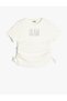T-Shirt Side Gathered Short Sleeve Cotton - 2