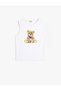 Athlete Teddy Bear Printed Crew Neck Sleeveless Cotton