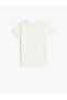 Short Sleeve T-Shirt Heart Glitter Crew Neck Cotton - 2