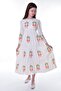 Girl's Cotton Linen Long Lined Hijab Dress - 4