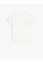 Crew Neck T-Shirt Embroidery Embroidered Slogan Short Sleeve - 2