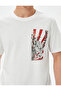 Far East Printed T-Shirt Crew Neck Short Sleeve Cotton - 5