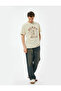 College Printed T-Shirt Crew Neck Short Sleeve Cotton