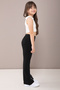 Black Front Spanish Leg Girl's Leggings 19843 - 3