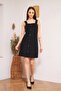 Women's Black Strappy Button Detailed Mini Dress Dm1011 - 8