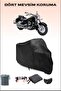 أسود Yamaha Xvs 650 A متوافق مع القماش المشمع للدراجات النارية، غطاء المحرك