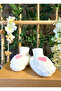 Newborn Plush Baby Booties Winter Seasonal Pink Heart