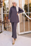 Smoked Collar Detailed Slit Suit