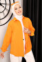Orange Casual Basic Shirt - 4