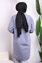 Gray Snap Hood Cap Made of Two Thread - 4
