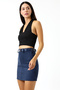 Belted Suede Skirt 42 cm /Belt Suede Skirt - 2