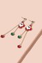 Christmas Themed Santa Claus Dangle Women's Earrings - 4
