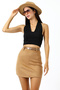 Belted Suede Skirt 42 cm /Belt Suede Skirt - 2