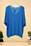 V-Neck Thessaloniki Knit Mercerized Loose Oversize Blouse - 2