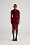 Turtleneck Gathered Mini Tami Dress Burgundy - 5