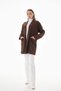 Brown Winter Casual Oversize Standard Short Quality Stamp Coat Size 36-44 - 5