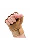 Short Boned Tactical Beige Military Gloves - 4