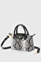 Snake Pattern Black Versatile Pu Leather Shoulder Strap Bag - 2