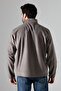 Men's Standard Fit Zip-Up Stand Collar Cold-Proof Fleece Comfortable Fit No Pilling 21855 Smoked - 4