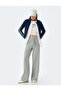 Baggy Sweatpants Ribbed Tie Waist
