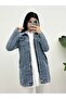 Pocket Detailed Random Wash Denim Jacket - Ice Blue - 4