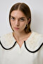 Knitted Sweater with Embroidery Detail - 7