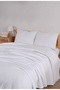 4 Layer Muslin Double Bed Cover Set-230X250 Cm, Summer Pique & Pillow Case (3 Pieces)-White - 3