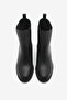İnare Black Women's Chelsea Boots - Double Elastic Casual Heels - 6