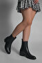 İnare Black Women's Chelsea Boots - Double Elastic Casual Heels - 4