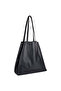 Audrey Shoulder Tote for Women - Leather, Black - 4