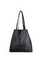 Audrey Shoulder Tote for Women - Leather, Black - 3