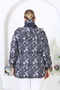 Water Resistant Coat, Bonded Trench Coat, Seasonal, Printed, Patterned, Rain Coat, Lined, Navy Blue - 4