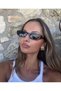 Women's Laura Slim Oval Vintage Black Uv400 Sunglasses - 4