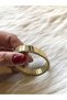 Gold Gold Star Detail Flexible Steel Clamp Bracelet - 5