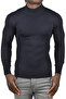 Men's Dark Navy Half Turtleneck Non-Pilling Thin Knitwear Sweater 2505502 - 4