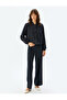Jacket with Round Collar, Buttons, Long Sleeves, Pocket Detail, Lined - 2