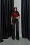 Wide Leg Jeans with Smoked Leg Detail