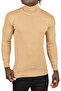 Men's Camel Zigzag Print Full Turtleneck Slim Fit Throat Knitwear Sweater 2505497 - 4