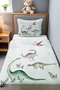 Dinosaurs in the Forest Patterned Single Baby Child Pique Set - 2
