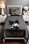 Gray Patterned Shy Kuromi Patterned Single Baby Child Pique Set