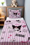 Lilac Striped Kuromi Patterned Single Baby Child Pique Set - 2