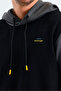 Viola Men's Hooded Pocket Black / Gray Sweatshirt - 5