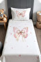 Butterfly Patterned Bedspread and Pillowcase with Starry Bow Detail