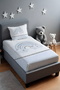 Blue Glitter Rainbow Patterned Bedspread and Pillowcase - 2