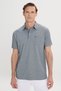 Men's Blue Comfort Fit Relaxed Fit Polo Neck Cotton Short Sleeve T-Shirt