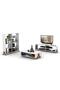 HomeCanvas Kipp TV Stand Made In Turkey Modern Living Room TV Unit - White and Walnut - 8