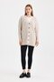Women's Buttoned Oversize Long Stone Knitwear Cardigan with Pockets - 2