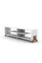 HomeCanvas Kipp TV Stand Made In Turkey Modern Living Room TV Unit - White and Walnut - 3