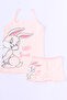 Girl's Rabbit Printed Rope Suspender Shorts Set Set of 6 - 4
