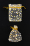 Gold Tiny Pouch, Henna Wedding Wedding Engagement Gift Cookie Gold Jewelry, Polka Dot 50 Pieces, Size 7X9Cm - 4